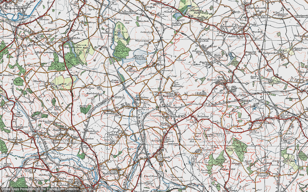 Old Map of Felkirk, 1924 in 1924