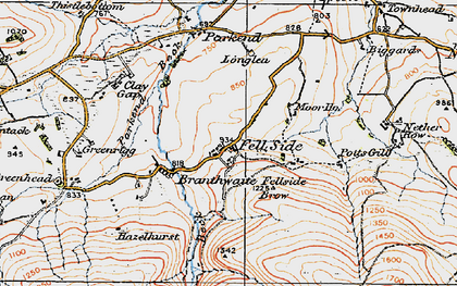 Old map of Fell Side in 1925