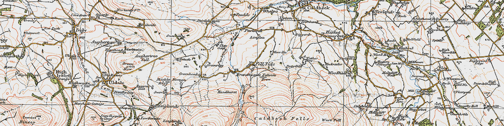 Old map of Fell Side in 1925