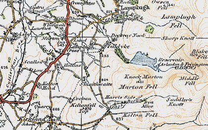 Old map of Felldyke in 1925