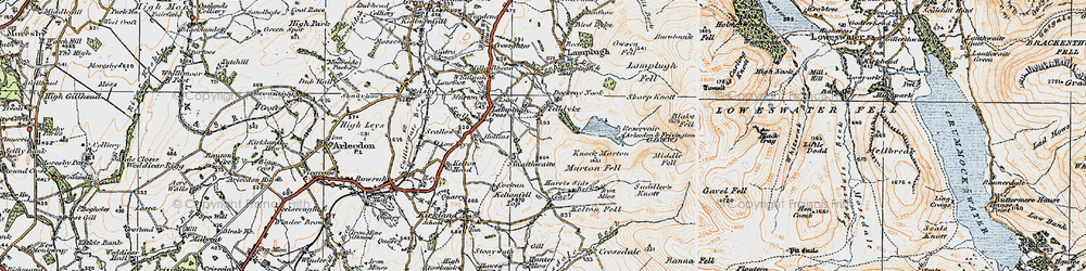 Old map of Felldyke in 1925