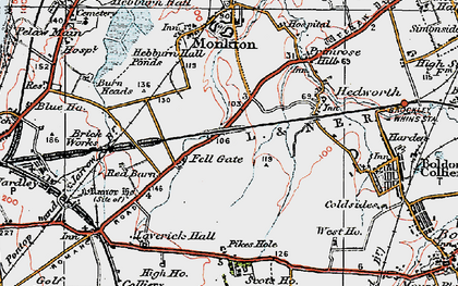 Old map of Fellgate in 1925