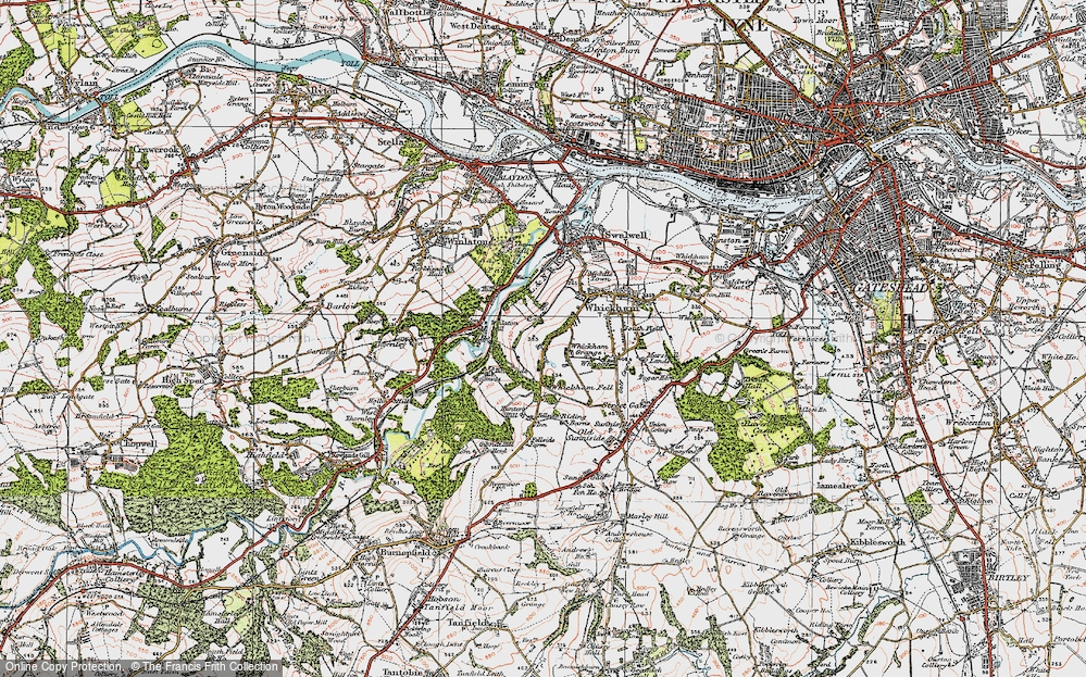 Old Map of Fellside, 1925 in 1925