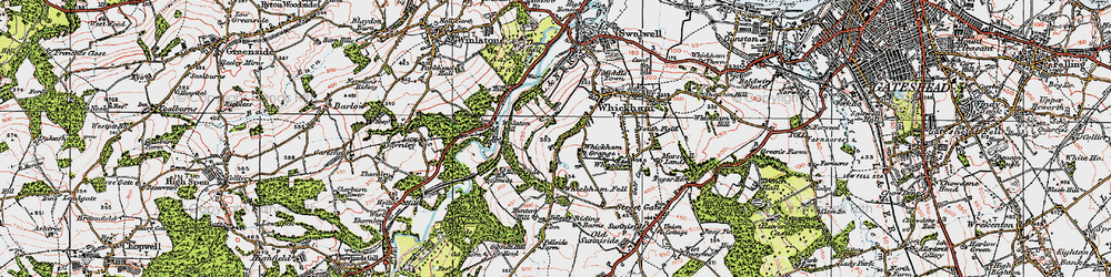 Old map of Fellside in 1925