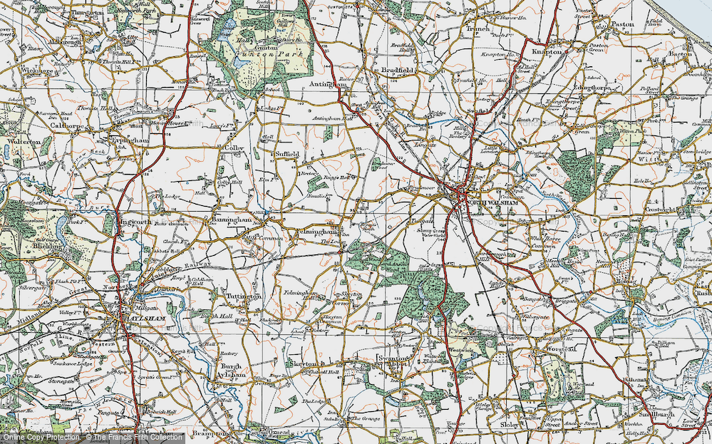 Old Map of Felmingham, 1922 in 1922