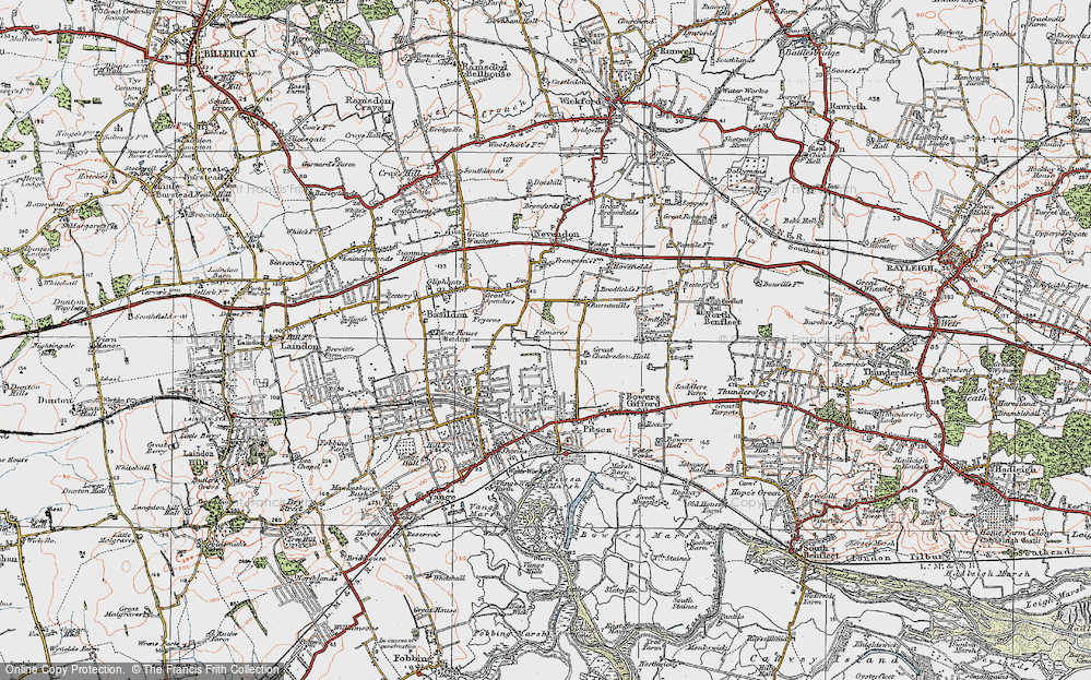 Old Map of Felmore, 1921 in 1921