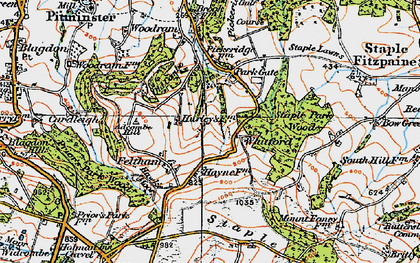 Old map of Feltham in 1919