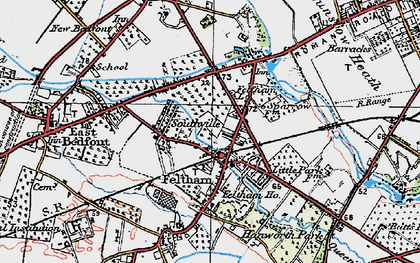 Old map of Feltham in 1920