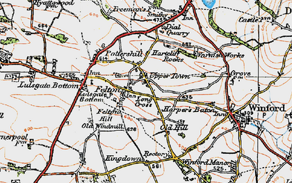 Old map of Felton in 1919