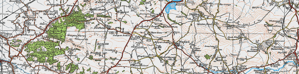 Old map of Felton in 1919