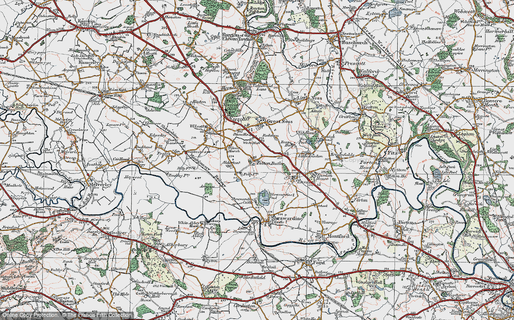 Old Map of Felton Butler, 1921 in 1921