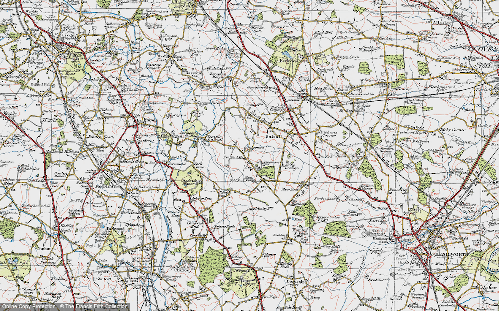 Old Map of Fen End, 1921 in 1921