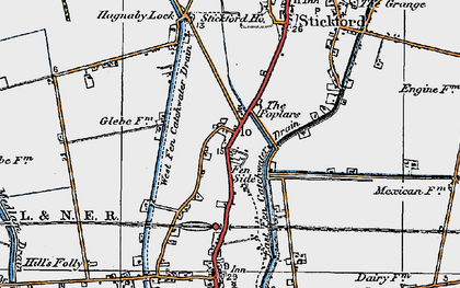 Old map of Fen Side in 1923