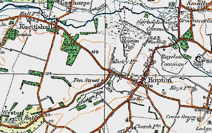 Old map of Fen Street in 1920