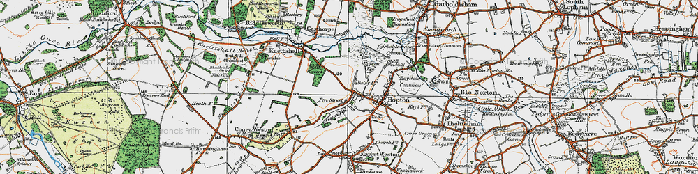 Old map of Fen Street in 1920