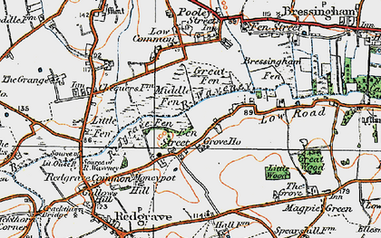 Old map of Fen Street in 1920