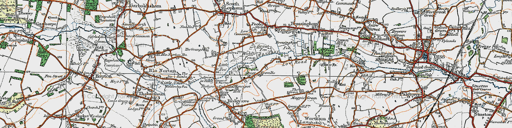 Old map of Fen Street in 1920