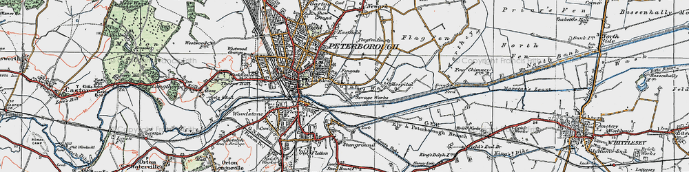 Old map of Fengate in 1922