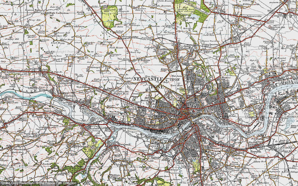 Old Map of Fenham, 1925 in 1925