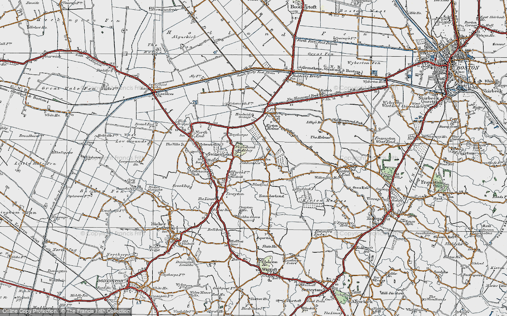 Old Map of Fenhouses, 1922 in 1922