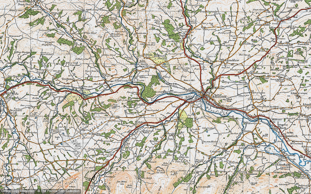 Old Map of Fenni-fach, 1923 in 1923