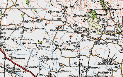Old map of Fennington in 1919