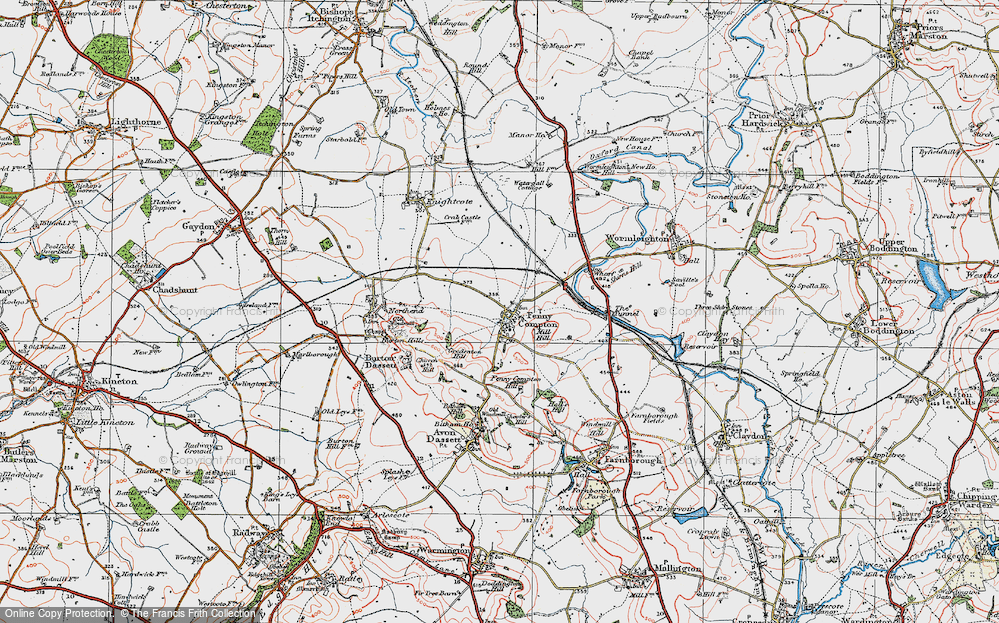 Old Map of Fenny Compton, 1919 in 1919