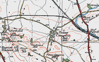 Old map of Fenny Compton in 1919