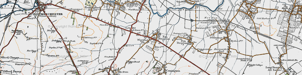 Old map of Bridgechapel in 1920