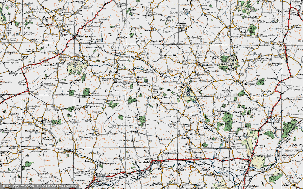 Old Map of Fenstead End, 1921 in 1921