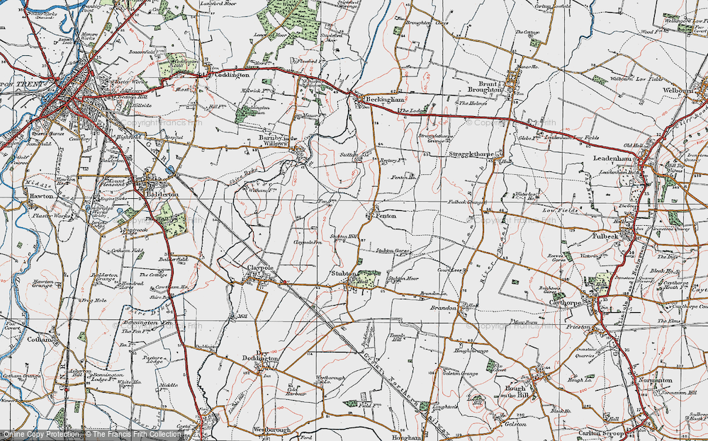 Old Map of Fenton, 1921 in 1921