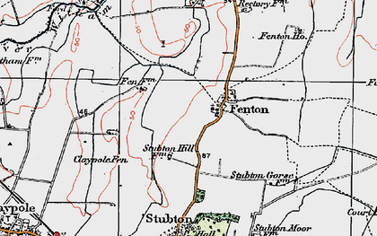 Old map of Claypole Fen in 1921