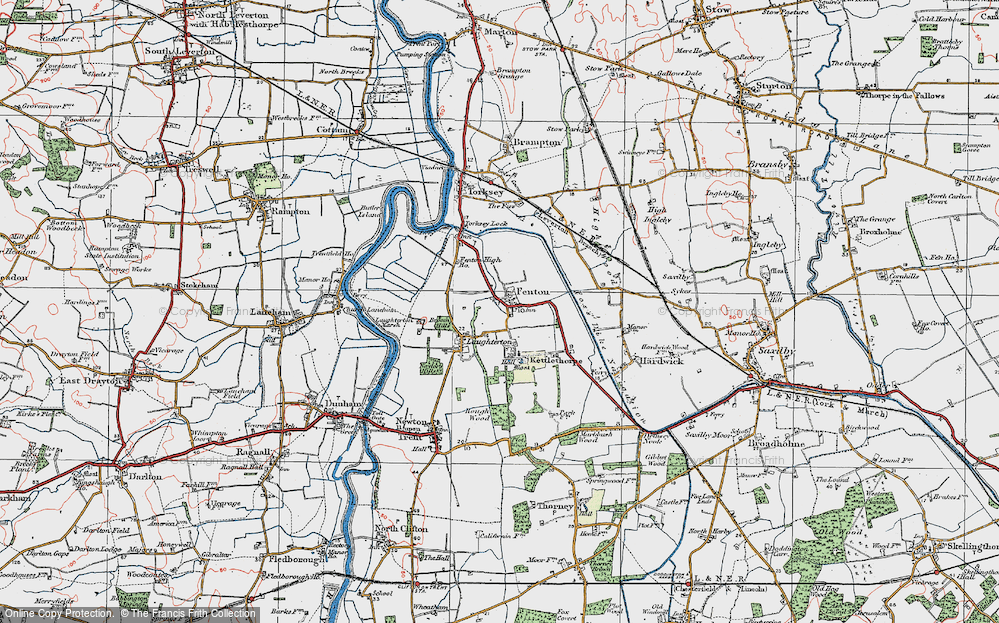 Old Map of Fenton, 1923 in 1923