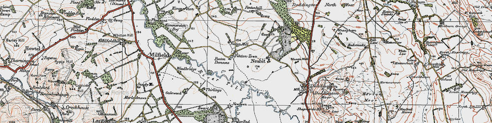 Old map of Ewart Newtown in 1926