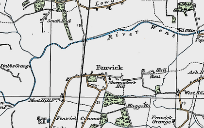 Old map of Fenwick in 1924