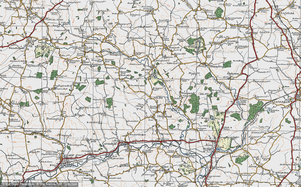 Old Map of Fern Hill, 1921 in 1921