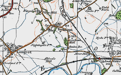 Old map of Alfred's Hill in 1919