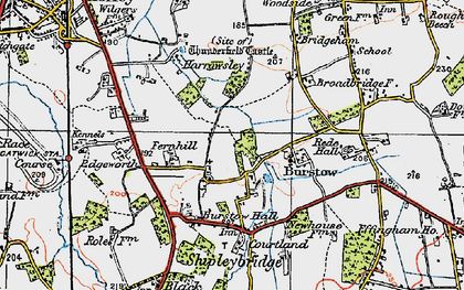 Old map of Fernhill in 1920