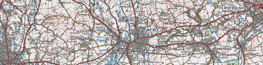 Old map of Fernhill in 1924