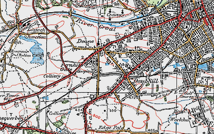 Old map of Fernhill Gate in 1924