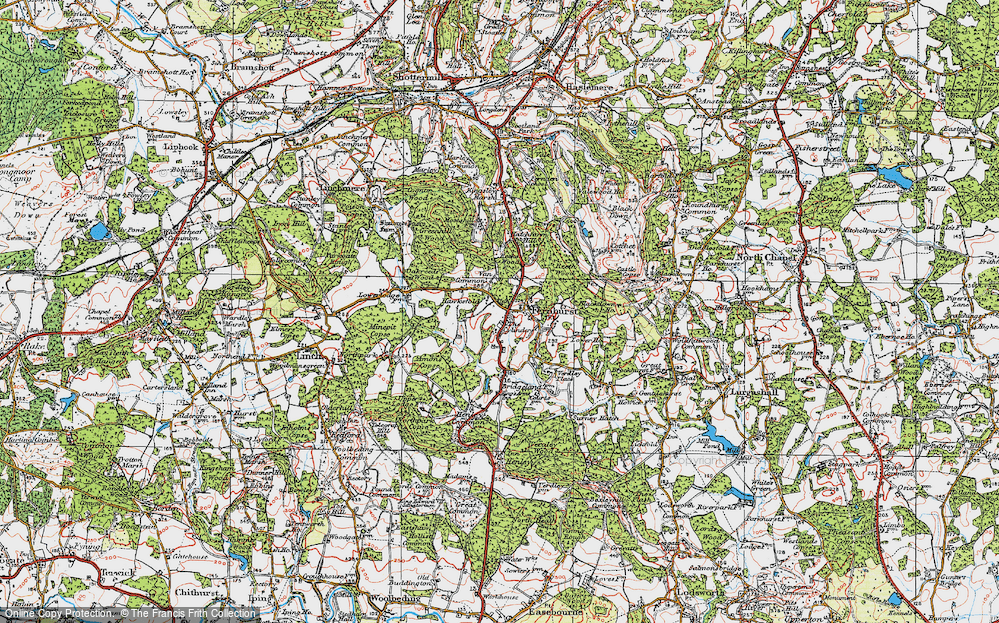 Old Map of Fernhurst, 1919 in 1919