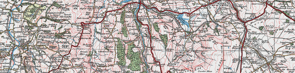 Old map of Wythen Lache in 1923