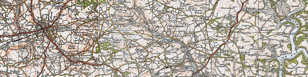 Old map of Fernsplatt in 1919