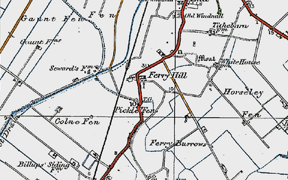 Old map of Acre Fen in 1920