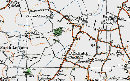 Old map of Fersfield in 1920