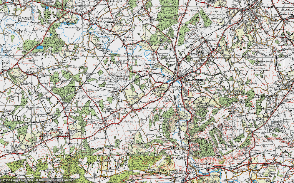 Old Map of Fetcham, 1920 in 1920