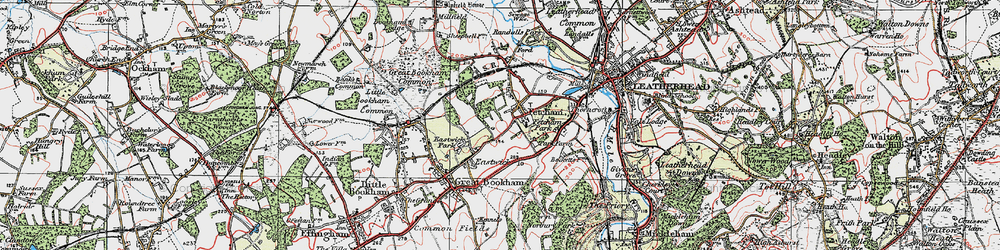 Old map of Fetcham in 1920