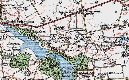 Old map of Fewston in 1925