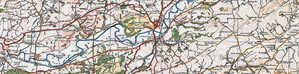 Old map of Ffairfach in 1923