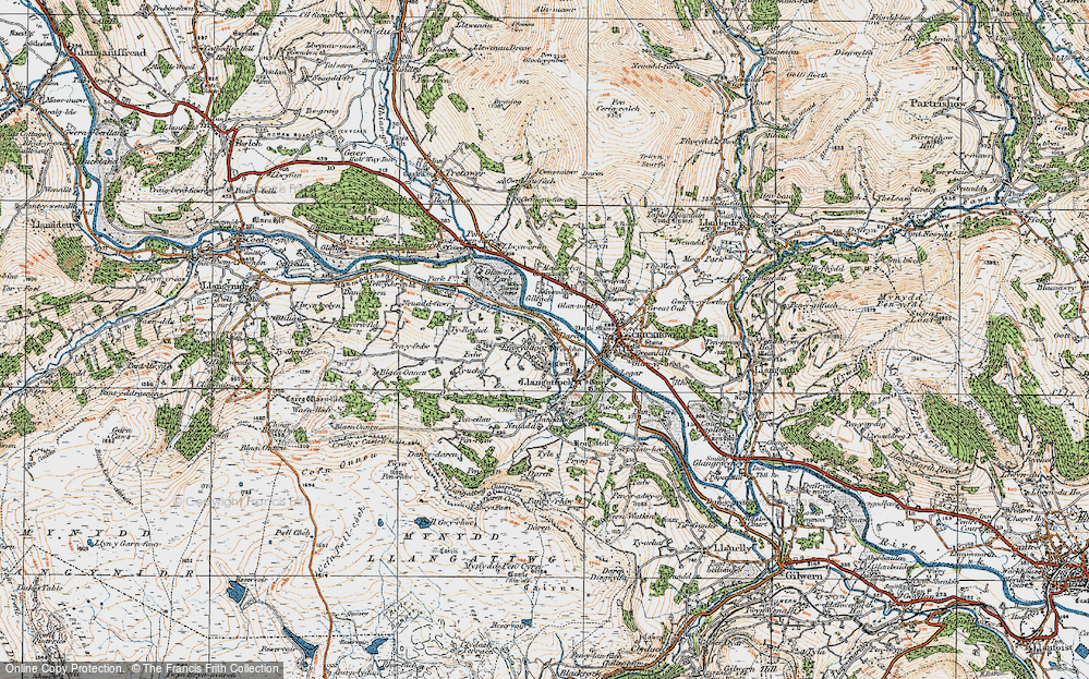 Old Map of Ffawyddog, 1919 in 1919